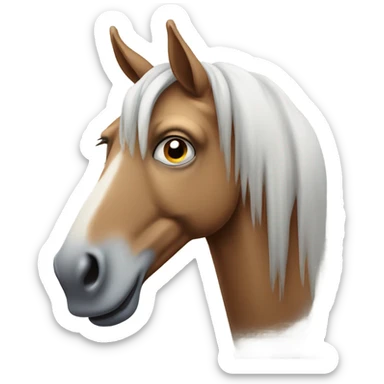 make a sad horse but still happen like it miss some one  sticker