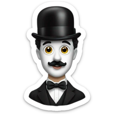 Charlie chaplin dans le film le dictateur sticker
