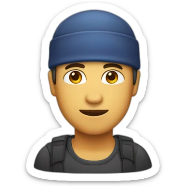 Person with Skullcap sticker