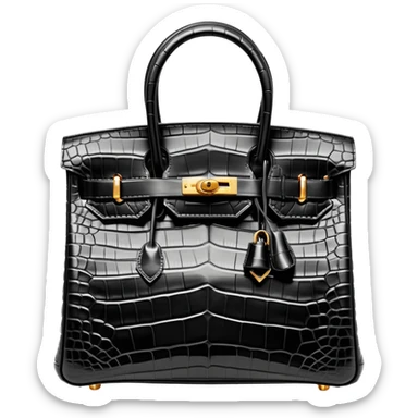 black crocodile hermes birkin bag sticker