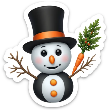 Snowman sticker