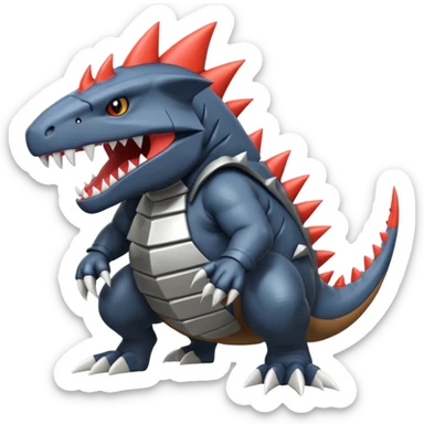 Tyrunt-Garchomp-Aggron-Axew-fusion sticker