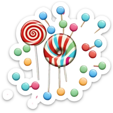 Circus candy sticker