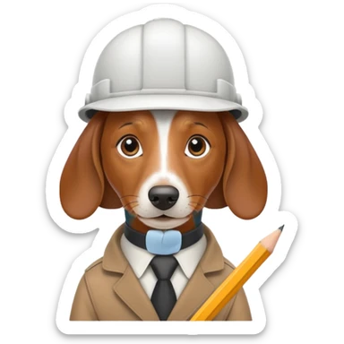 dachshund arquitect sticker