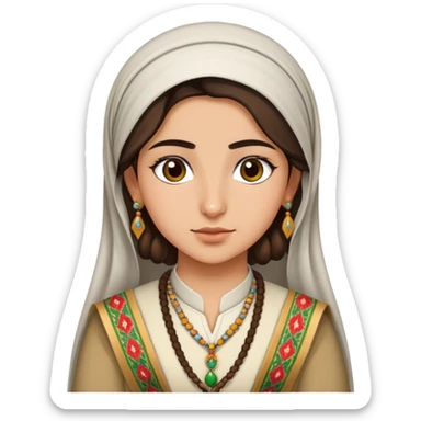 Kurdish girl with traditional clothes sticker