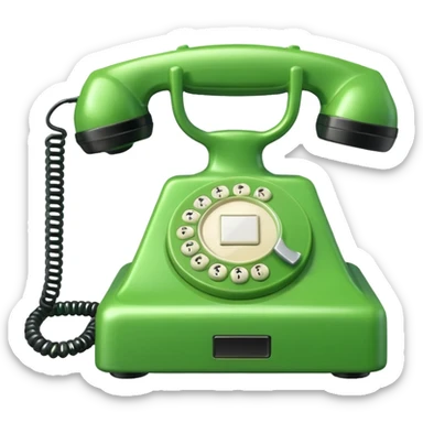 teléfono verde sticker