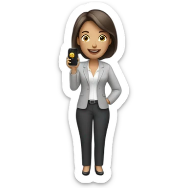 Businesswoman talking on her cell phone sticker