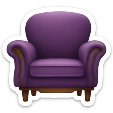 Velvet armchair and throw blanket sticker