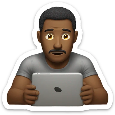 man is stressed because so many people unfollowed him on instagram sticker