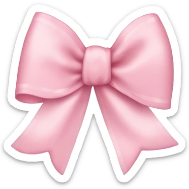 light pink ribbon bow sticker