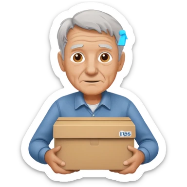 box carrier old man sticker