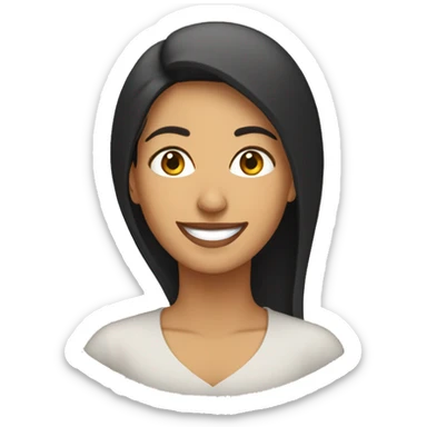 middle eastern woman mid thirties smiling sticker