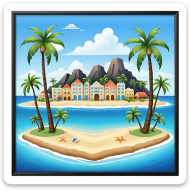 island infrastructure with a beach sticker