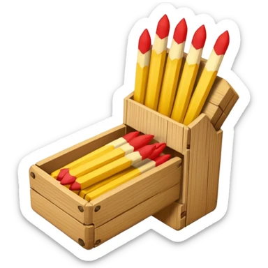 matches in matchbox sticker