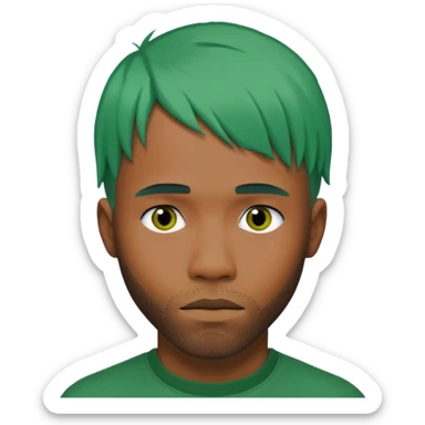 frank ocean with green hair emoji  sticker