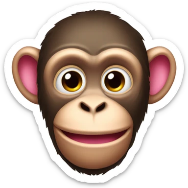 Monkey with a pink too too sticker