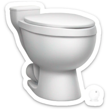 Toilet with head coming out of it sticker