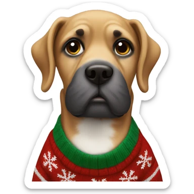 Dog with Christmas jumper  sticker