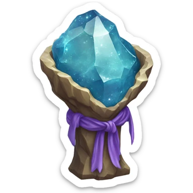empty crystal geode magical robes sticker