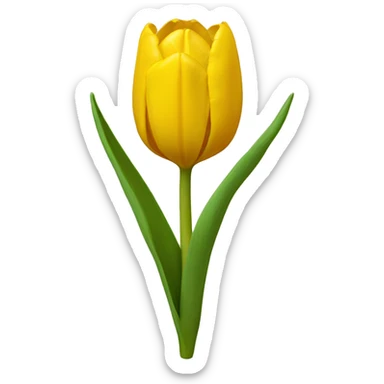 Yellow tulip sticker