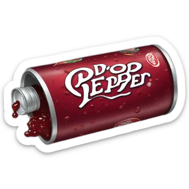 crushed dr pepper can sticker