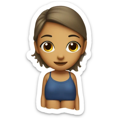 Girl chilling on a beach sticker