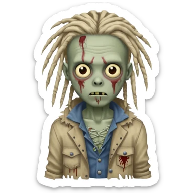 zombie boy with dreads sticker