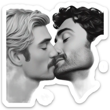Pedro pascal kissing oscar isaac sticker