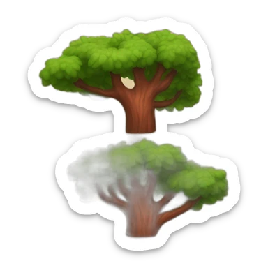 Red wood Tree sticker