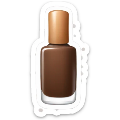 brown bottle of nail polish sticker