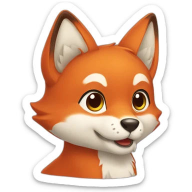 Renard kawaii sticker