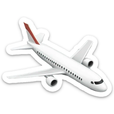 Plane near two buildings sticker