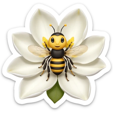 A magnolia with a bee on it sticker
