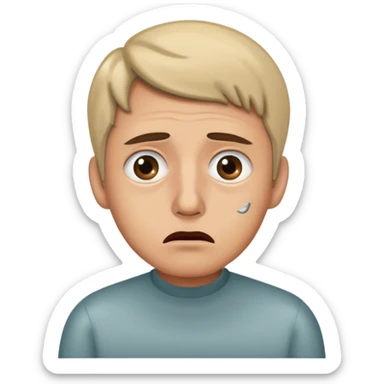 una persona con cara de anchoa preocupado con cara de anchoa el pez anchoa sticker