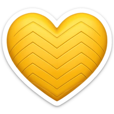 yellow heart with a chevron pattern sticker