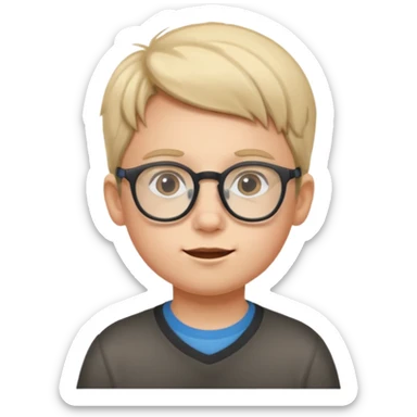 kid with optical sticker