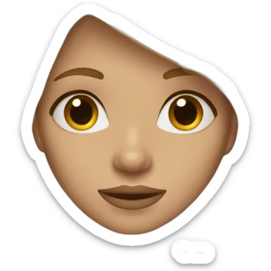 Medium lenght Dirty blonde hair girl with brown eyes  sticker