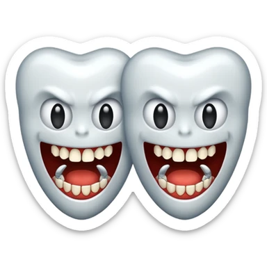 Hungry teeth sticker