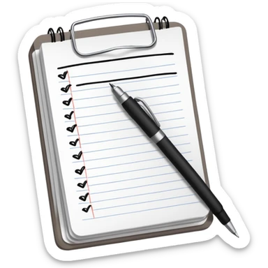 task to do or missions regarding a job role 📋✅ sticker