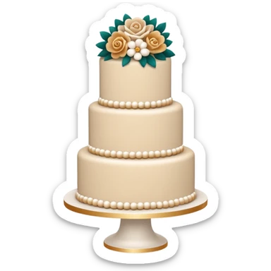 Beige Wedding cake sticker