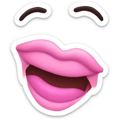 beso color rosa sticker