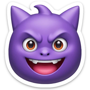 I want a Gengar (Pokemon) that looks cute. sticker
