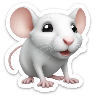 WHITE MOUSE sticker