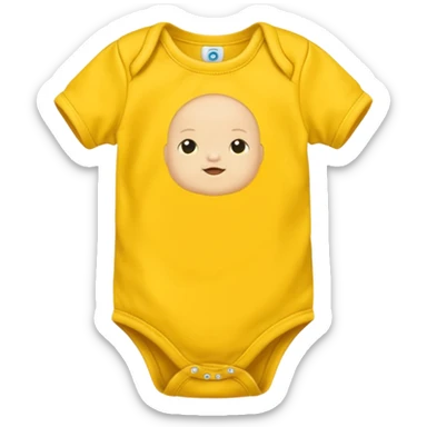 
Plain yellow baby’s onesie shirt sticker