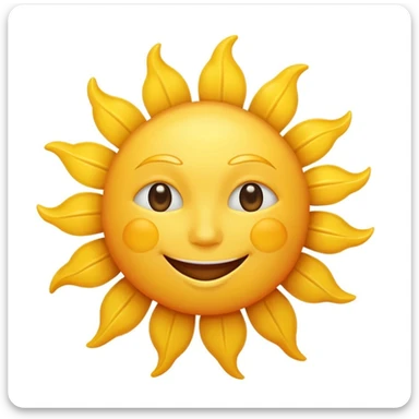 smiling sun, simple and bright sticker