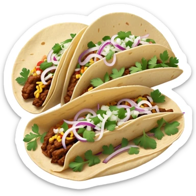 street tacos with onions and cilantro only sticker