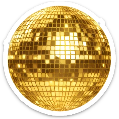 gold disco ball sticker