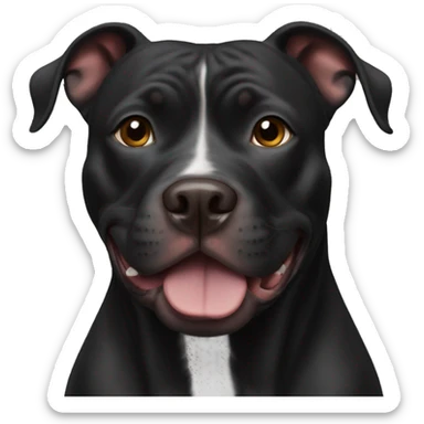 black pitbull dog sticker