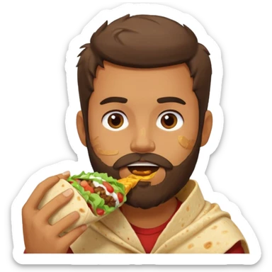 Guy with burrito sticker