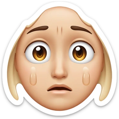 Tears emoji face sticker